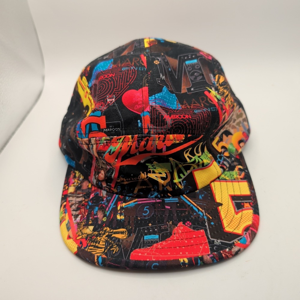 Live Nation Hat Black Maroon 5 Concert 5-Panel Camper Polyester Cap